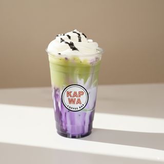 Ube matcha milk tea